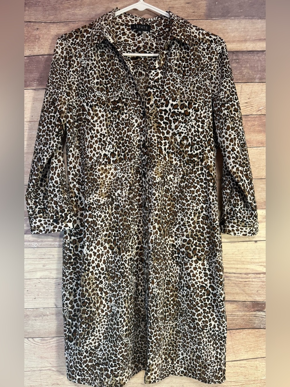 1. State Leopard Print Dress in Brown and Cream